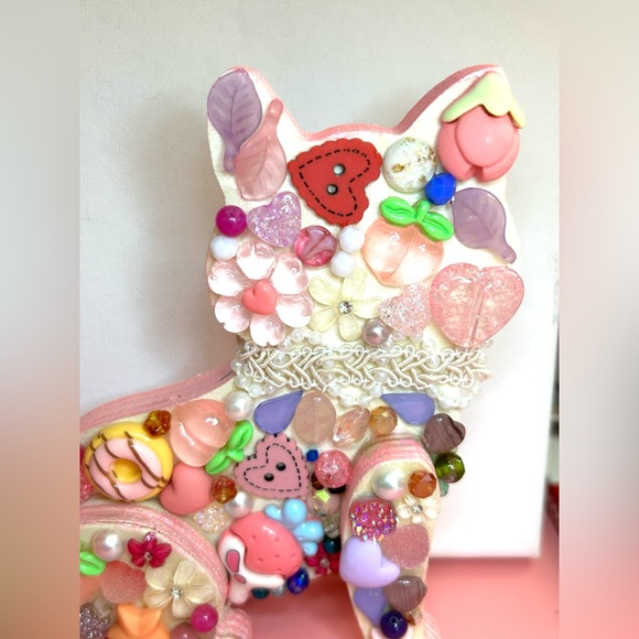 Handmade beautiful flat back buttons cat decoration - Picture 3 of 8